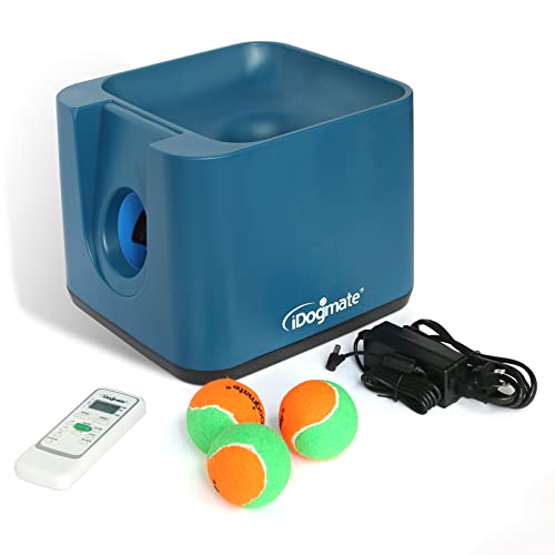 IDOGMATE Automatic Dog Ball Launcher - Rechargeable Tennis Ball Thrower for Big/Medium-Sized Dogs -...