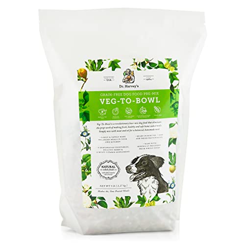 Dr. Harvey’s Veg-to-Bowl Pre-Mix Dog Food, Grain Free for a Whole Food Diet (5 pounds)
