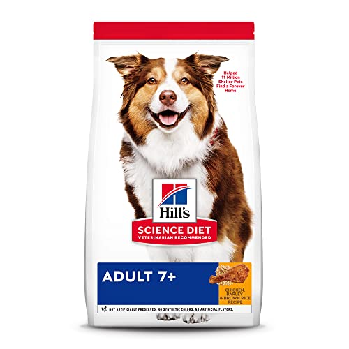 Hill's Science Diet Dry Dog Food, Adult 7+ for Senior Dogs, Chicken Meal, Barley & Rice Recipe, 33...