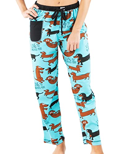 Lazy One Pajamas for Women, Cute Pajama Pants and Top Separates, Dog, Dachshund, Animal