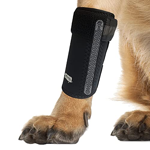 Dog Canine Front Leg Brace Wrap, Pair of Dog Leg Compression Sleeve Brace Wrap with Metal Strips...