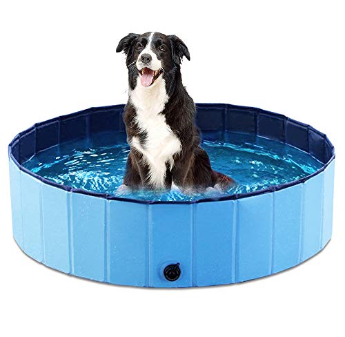 Jasonwell Foldable Dog Pet Bath Pool Collapsible Dog Pet Pool Bathing Tub Kiddie Pool for Dogs Cats...