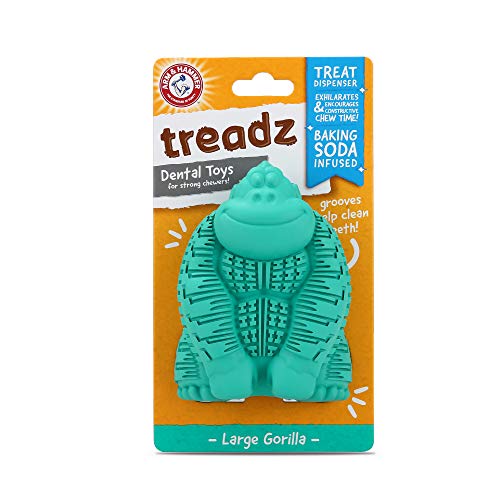 Arm & Hammer for Pets Super Treadz Gorilla Dental Chew Toy for Dogs - Dog Dental Toys Reduce Plaque...