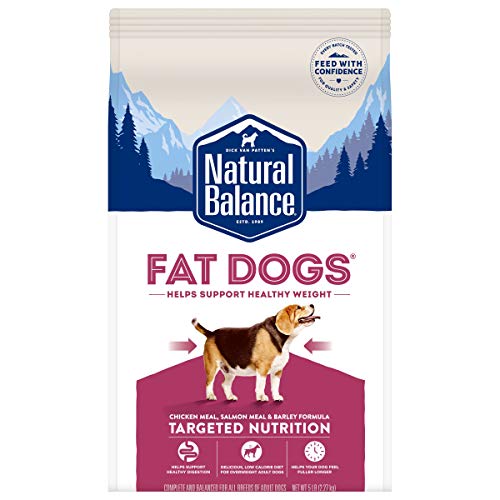 Natural Balance Fat Dogs Low Calorie Chicken Meal Salmon Meal, Garbanzo Beans, Peas & Oatmeal Adult...