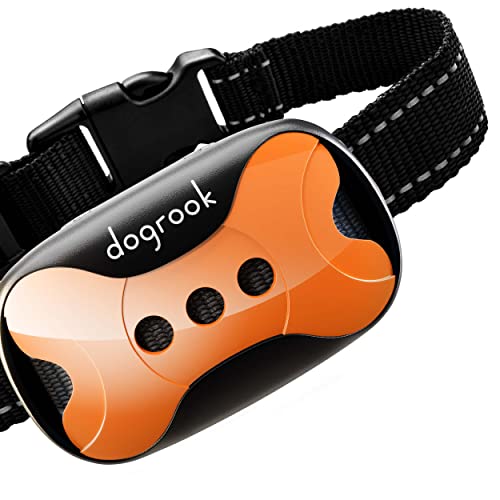 DogRook Dog Bark Collar- Humane Anti Barking Training Collar - Vibration No Shock Dog Collar - Stop...