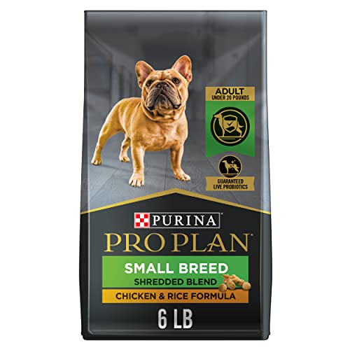 Purina Pro Plan Small Breed Dog Food With Probiotics for Dogs, Shredded Blend Chicken & Rice Formula...