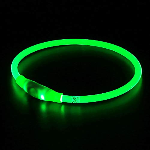 BSeen LED Dog Collar, USB Rechargeable, Glowing Pet Dog Collar for Night Safety, Fashion Light UP...