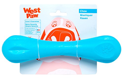 West Paw Zogoflex Hurley Dog Bone Chew Toy – Floatable Pet Toys for Aggressive Chewers, Catch,...