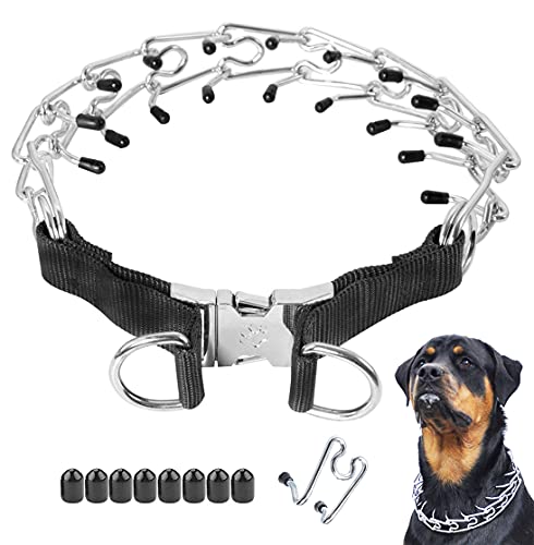 Mayerzon Dog Prong Training Collar, Stainless Steel Choke Pinch Dog Collar with Comfort Tips...