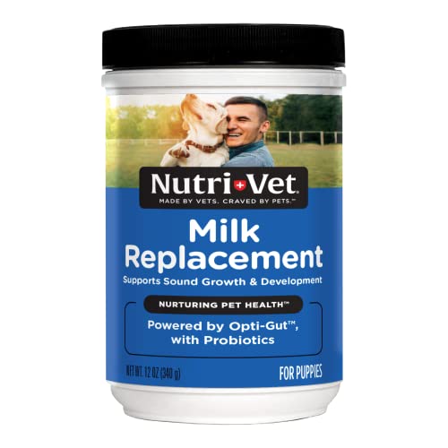 Nutri-Vet Milk Replacement For Puppies | Healthy Gut Support with Probiotics | 12 Ounces (Packaging...