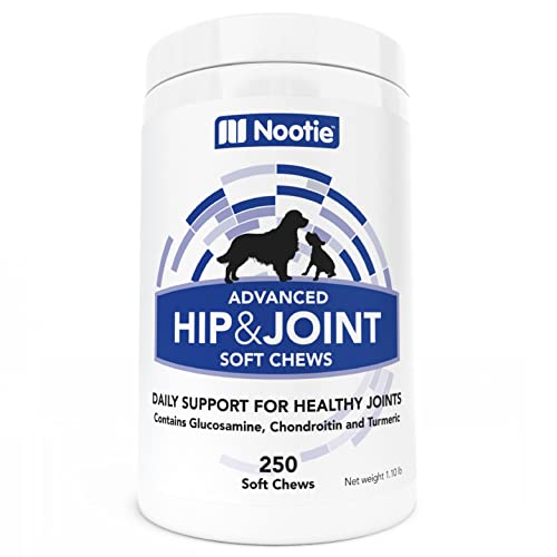 Nootie Glucosamine for Dogs - 250 ct - Hip and Joint Soft Chews Supplement for Dogs - Daily Dog MSM...