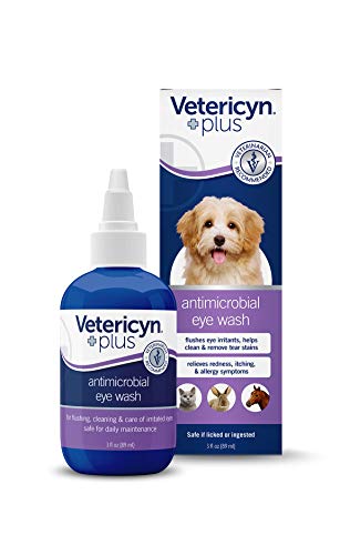 Vetericyn Plus All Animal Eye Wash. Safe and Effective Solution to Flush Irritated Eyes, Great for...