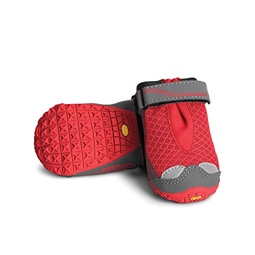 RUFFWEAR, Grip Trex Outdoor Dog Boots with Rubber Soles for Hiking and Running, Red Currant, 2.75 in...