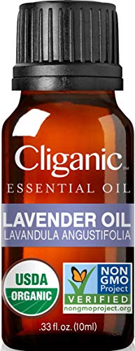 Cliganic USDA Organic Lavender Essential Oil - 100% Pure Natural Undiluted, for Aromatherapy...