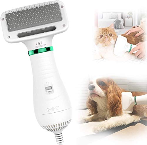 Dog Hair Dryer Pet Dryer Professional Grooming Blower Dog Slicker Brush for Medium Pet Small Dog Cat...