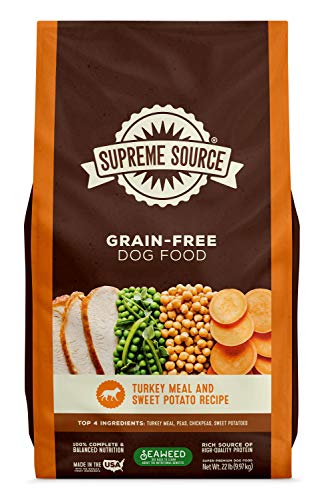 Supreme Source Grain Free Dry Dog Food, Turkey Meal & Sweet Potato Recipe, 22 Pound Bag