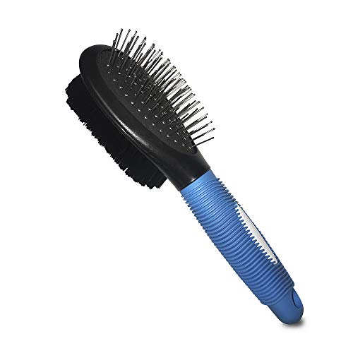BV Dog Brush and Cat Brush, Pet Grooming Comb, 2 Sided Bristle and Pin for Long and Short Hair,...