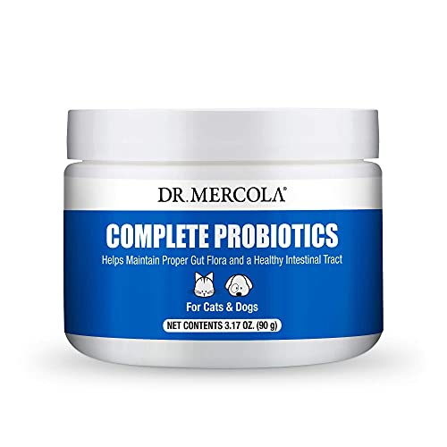 Dr. Mercola Complete Probiotics Powder Supplement for Cats and Dogs, 3.17 Ounce (90g), Supports...