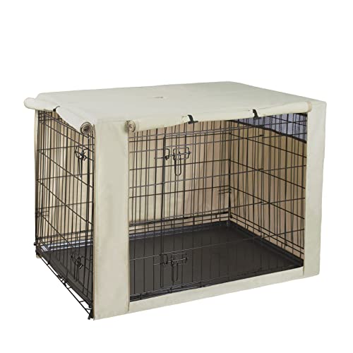 HiCaptain Polyester Dog Crate Cover - Durable Windproof Pet Kennel Cover for Wire Crate Indoor...