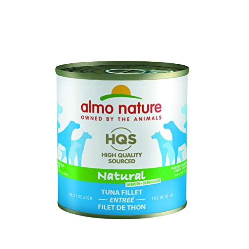 almo nature HQS Natural Tuna Fillet, Additive Free, Gluten Free, Adult Dog Canned Wet Food, Flaked....