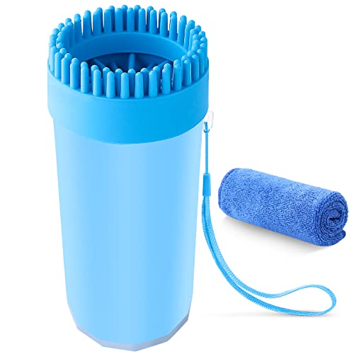 CHOOSEEN Dog Paw Cleaner Large Dog Cleaner 2 in 1 Dog Grooming Supplies Paw Cleaner for Dog Paw...