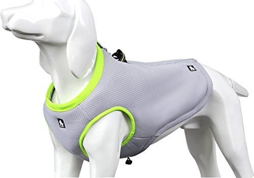 SGODA Dog Cooling Vest Harness Cooler Jacket Grey Green X-Large