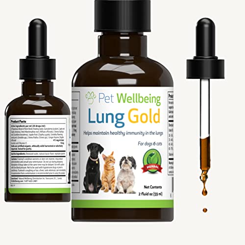 Pet Wellbeing Lung Gold for Dogs - Vet-Formulated - Lung & Respiratory Immune Support, Open Airways,...