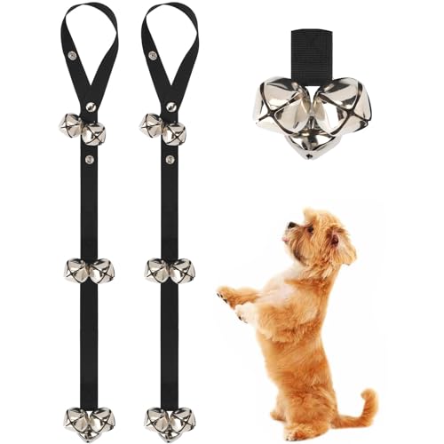 FOLKSMATE Dog Doorbells for Potty Training, 2 Pack Dog Door Bells with 7 Extra Loud Bells Adjustable...