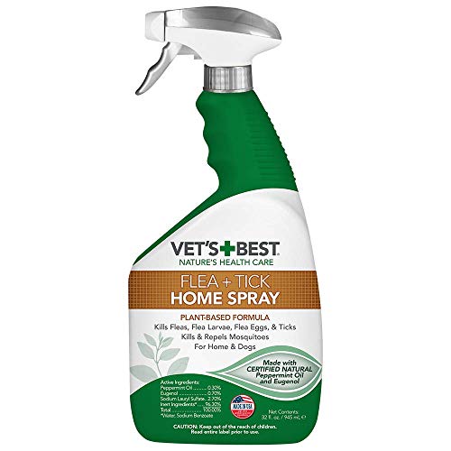 Vet's Best Flea and Tick Home Spray - Dog Flea and Tick Treatment for Home - Plant-Based Formula -...