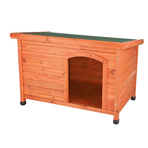 TRIXIE Small natura Classic Outdoor Dog House, Weatherproof Finish, Elevated Floor, Brown