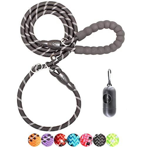 BAAPET 6 Feet Slip Lead Dog Leash Anti-Choking with Upgraded Durable Rope Cover and Comfortable...