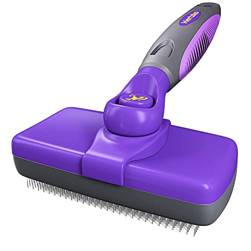 Hertko Dog & Cat Brush, Dog Brush for Shedding, Cat & Dog Grooming, Self Cleaning Slicker Brush for...