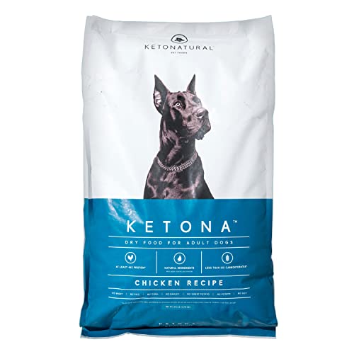 Ketona Chicken Recipe Adult Dry Dog Food, Natural, Low Carb (Only 5%), High Protein (46%),...