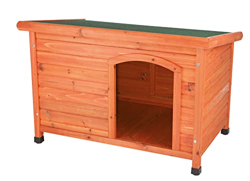 TRIXIE Large natura Classic Outdoor Dog House, Weatherproof Finish, Elevated Floor, Brown