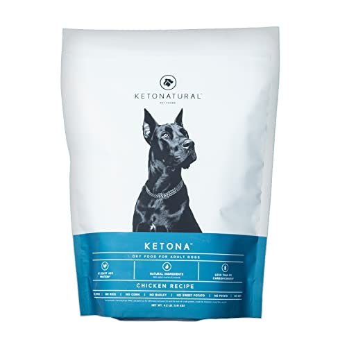 Ketona Chicken Recipe Adult Dry Dog Food, Natural, Low Carb (only 5%), High Protein (46%),...