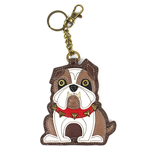 Chala Key Fob/Coin Purse'Bulldog' Brown
