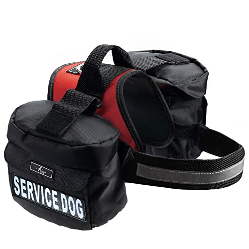 Service Dog Harness with Removable Saddle Bag Backpack Carrier Traveling Carrying Bag. 2 Removable...