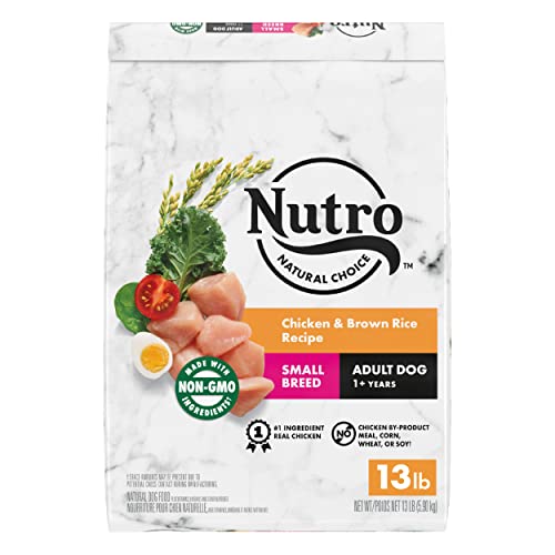 NUTRO NATURAL CHOICE Small Breed Adult Dry Dog Food, Chicken & Brown Rice Recipe Dog Kibble, 13 lb....