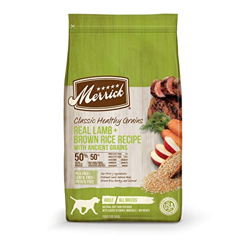 Merrick Dry Dog Food with added Vitamins & Minerals for All Breeds, 25-Pound, Lamb