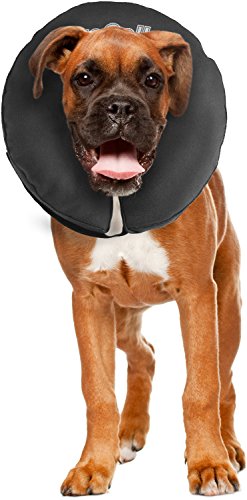 ZenPet Protective Inflatable Recovery Collar for Dogs and Cats - Soft Pet Collar Does Not Block...