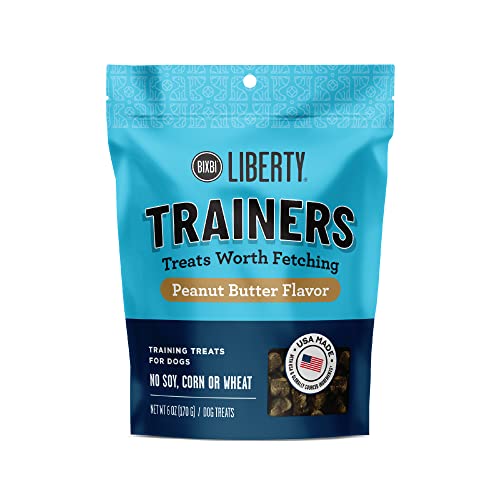 BIXBI Liberty Trainers, Peanut Butter (6 oz, 1 Pouch) - Small Training Treats for Dogs - Low Calorie...