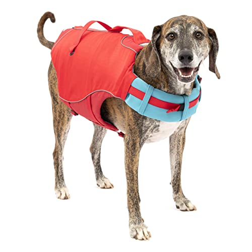 Kurgo Surf n’ Turf Dog Life Jacket - Flotation Life Vest for Swimming and Boating - Dog Lifejacket...