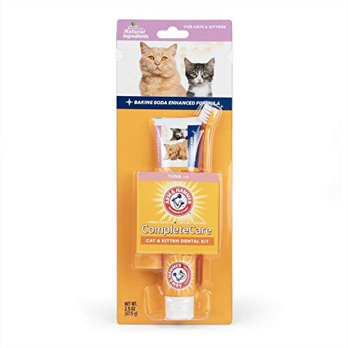 Arm & Hammer for Pets Complete Care Cat & Kitten Dental Kit | Includes 2.5 oz Tuna Flavor Enzymatic...