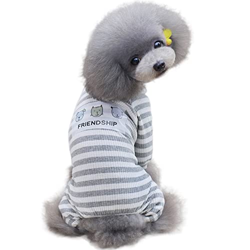 Dog PJS Clothes for Small Dogs Girl Puppy Pajamas Long Sleeved Onsie Warm Coats Jumpers Outfit