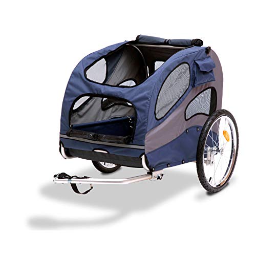 PetSafe Happy Ride Aluminum Dog Bicycle Trailer - Supports up to 110 lbs - Easy to Connect and...