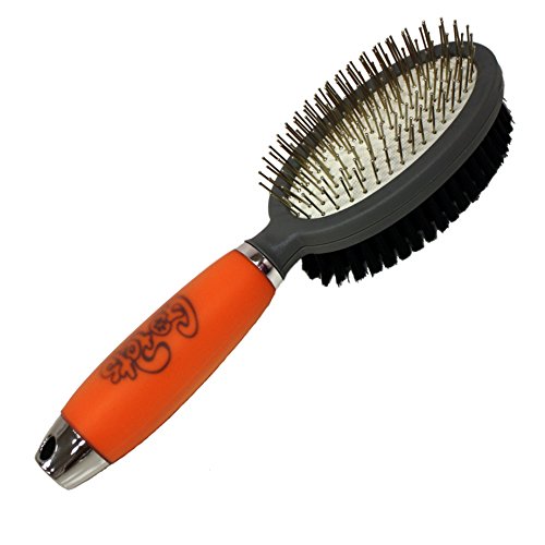 GoPets Professional Double Sided Pin & Bristle Brush for Dogs & Cats Grooming Comb Cleans Pets...