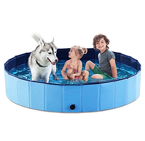 Jasonwell Foldable Dog Pet Bath Pool Collapsible Dog Pet Pool Bathing Tub Kiddie Pool for Dogs Cats...