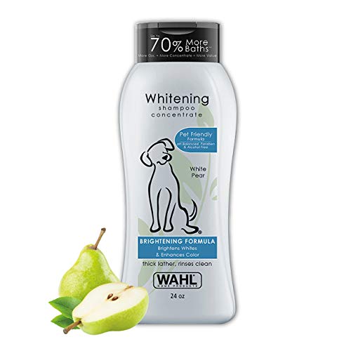 Wahl USA Whitening Shampoo White Pear scent for Pets – Whitening & Animal Odor Control with Silky...