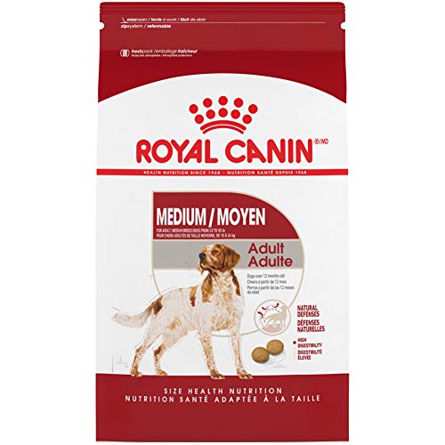 Royal Canin Medium Breed Adult Dry Dog Food, 17 lb bag