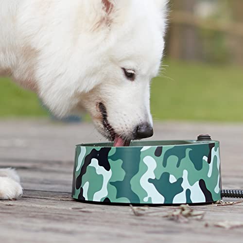 Heated Pet Bowl, Petfactors 2.2L Pet Thermal Water Bowl, Dog Cat Heated Water Bowl with Long Chew...